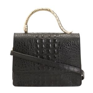 Revolve House Of Harlow Leather Croc Embossed Snake Handle Crossbody Bag NEW